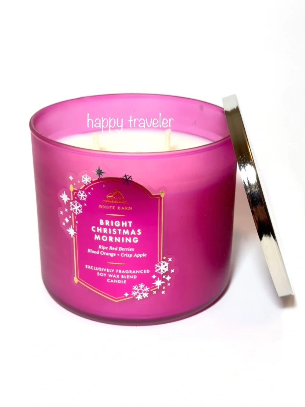 BRIGHT CHRISTMAS MORNING 3 Wick Candle - Picture 2 of 3